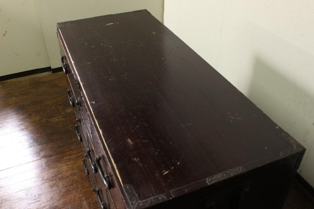 明治時代！最上地方の衣装箪笥 丸金具 時代箪笥/古民家/チェスト/収納/無垢