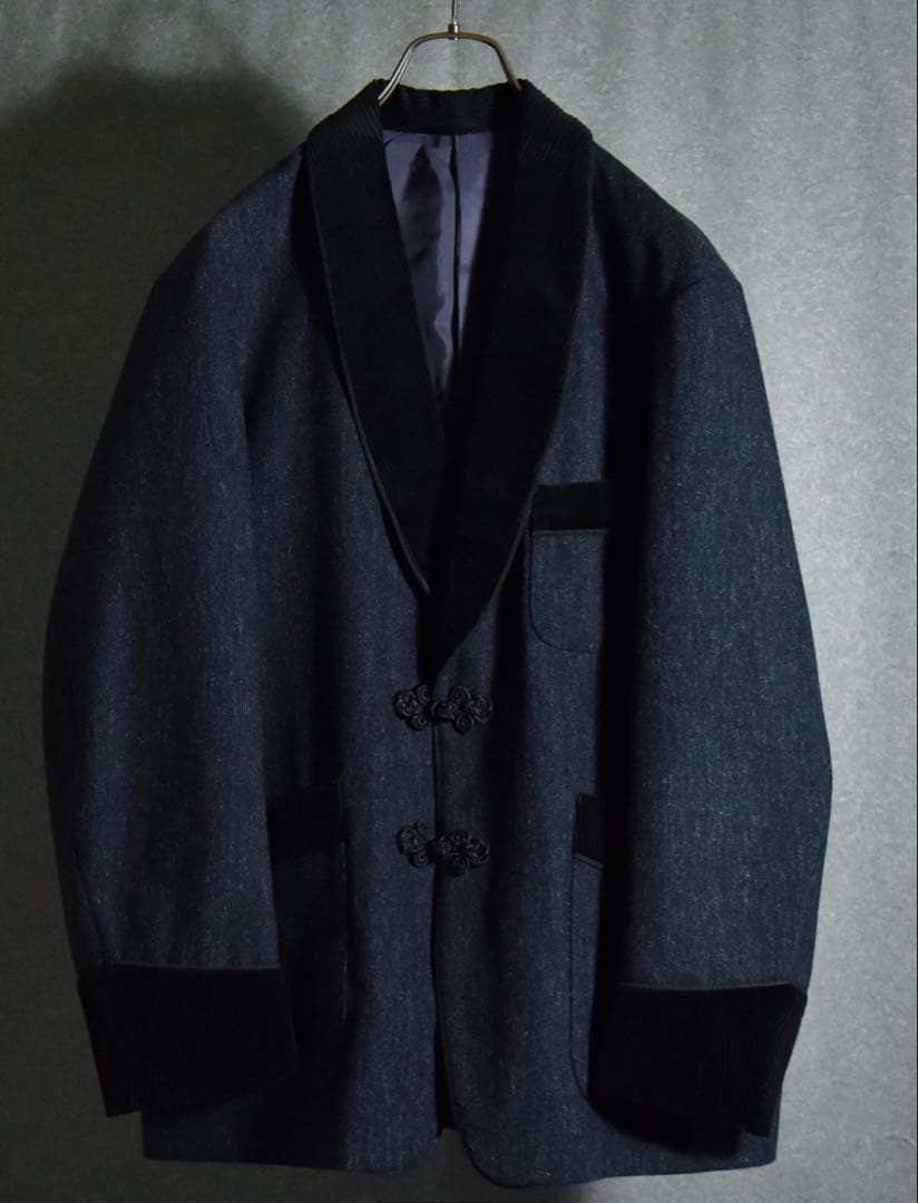 ジャケット・アウター intch. Wool Tweed Smorkin Jacket Navy
