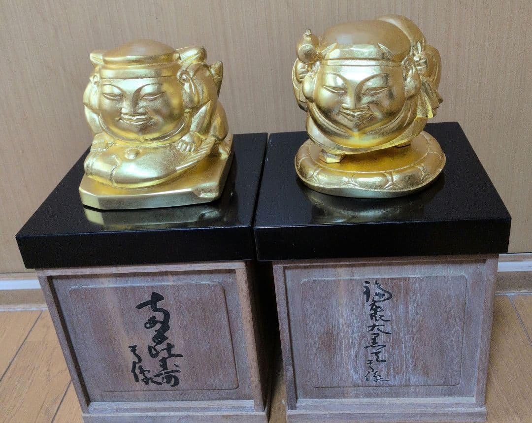 彫刻家 平櫛田中】 恵比寿・大黒天尊像 ブロンズ像 - メルカリ