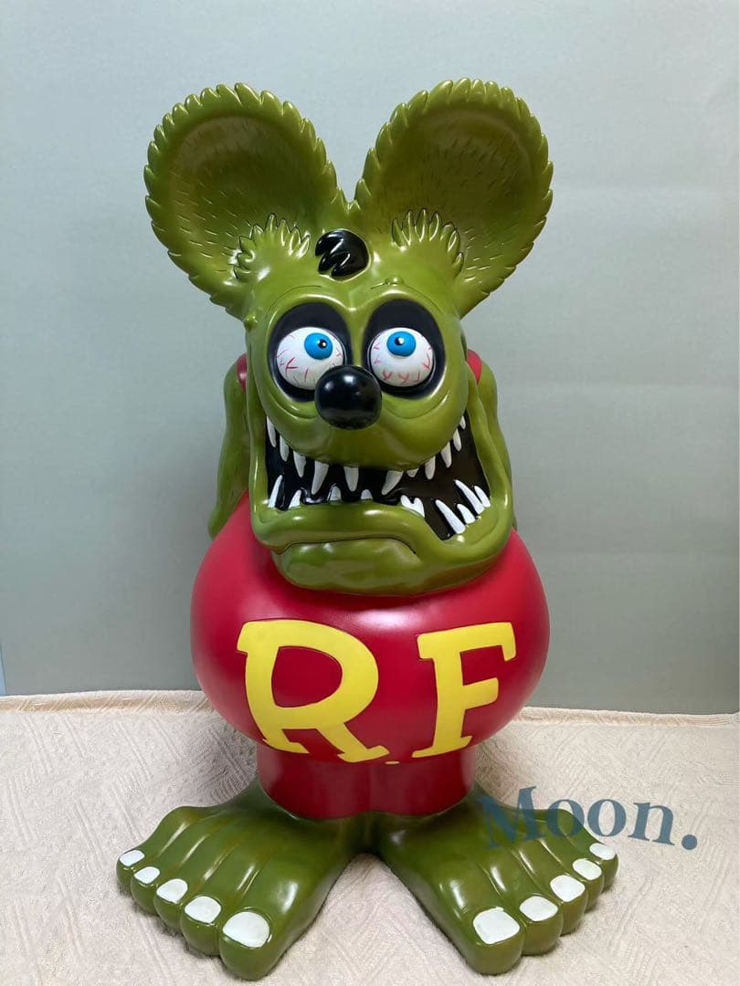 ラットフィンク 60cm 超特大 フィギュア 貯金箱 限定 メタリックグリーン