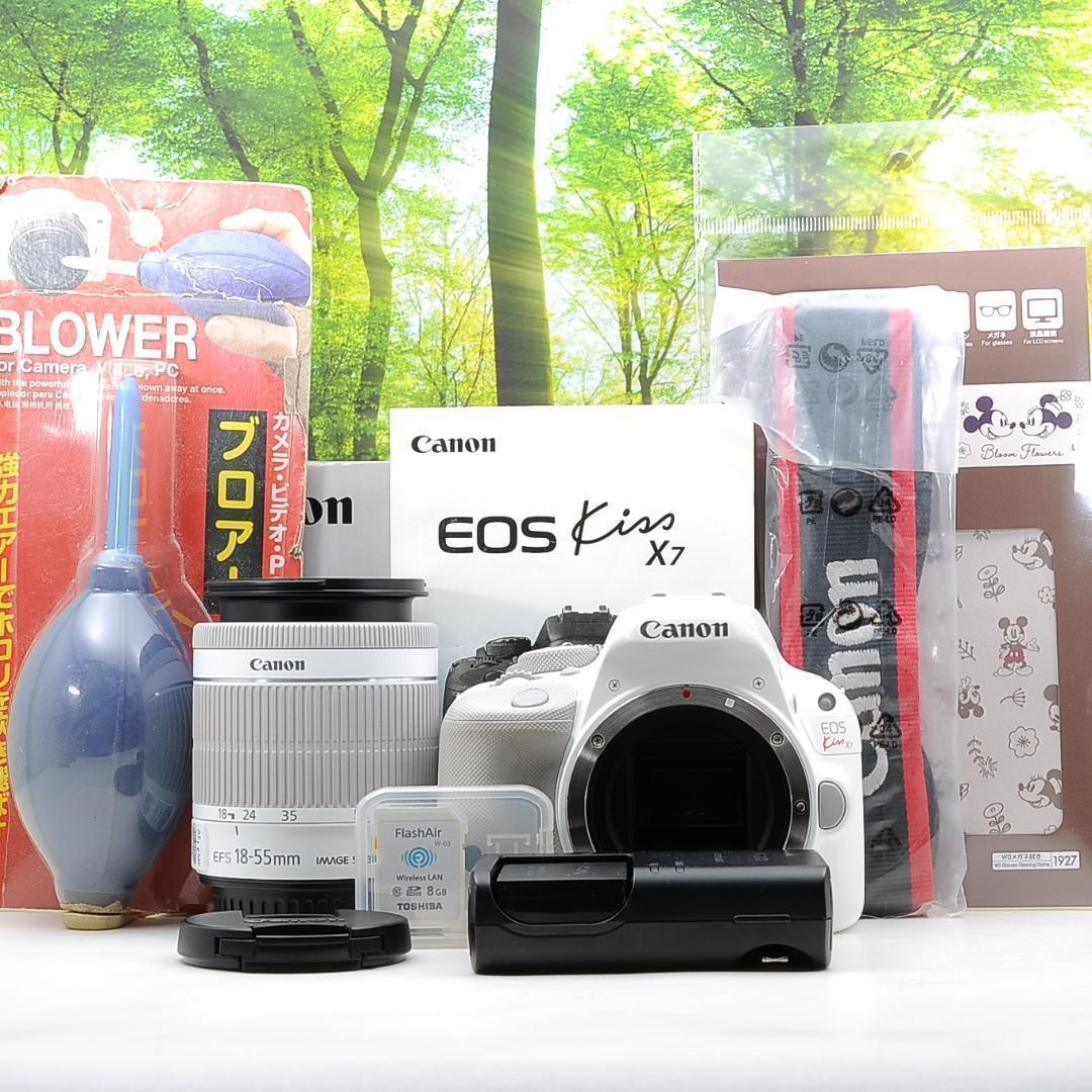 ショット数2045枚！スマホ転送セット☆Canon Kiss X7 ホワイト
