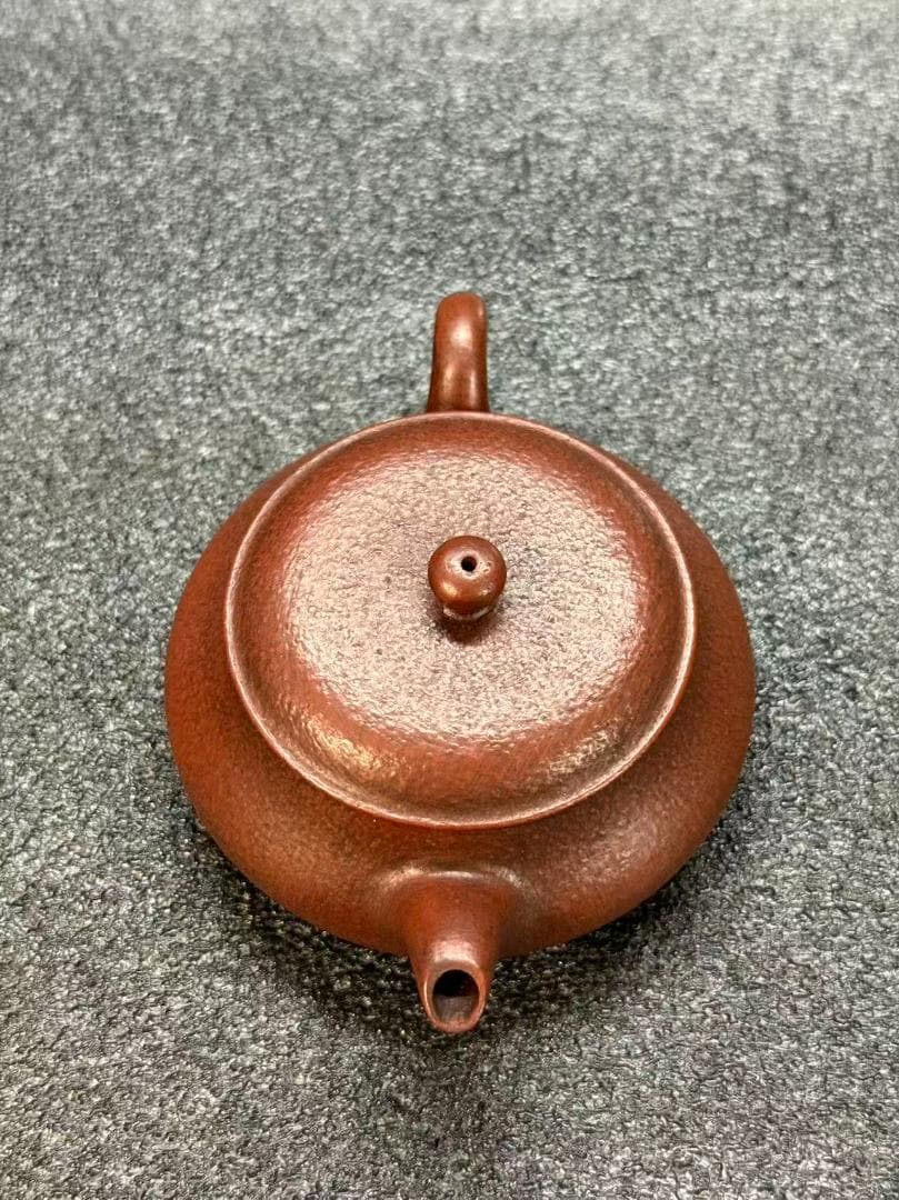 孟臣 底款 刻漢詩 自有一山川】紫砂壷 朱泥 段泥 煎茶