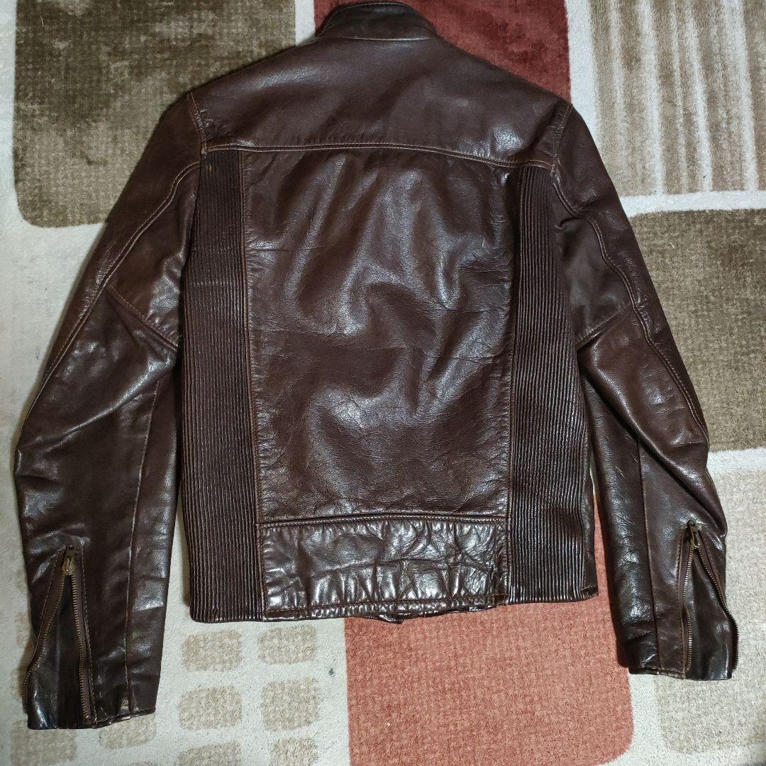 レアモデルSchottシングルライダースヴィンテージ濃茶36 ダメなら