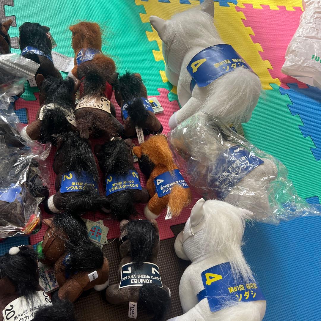 貴重】競馬 アイドルホース ぬいぐるみ まとめ売り ゼッケン ウマ娘