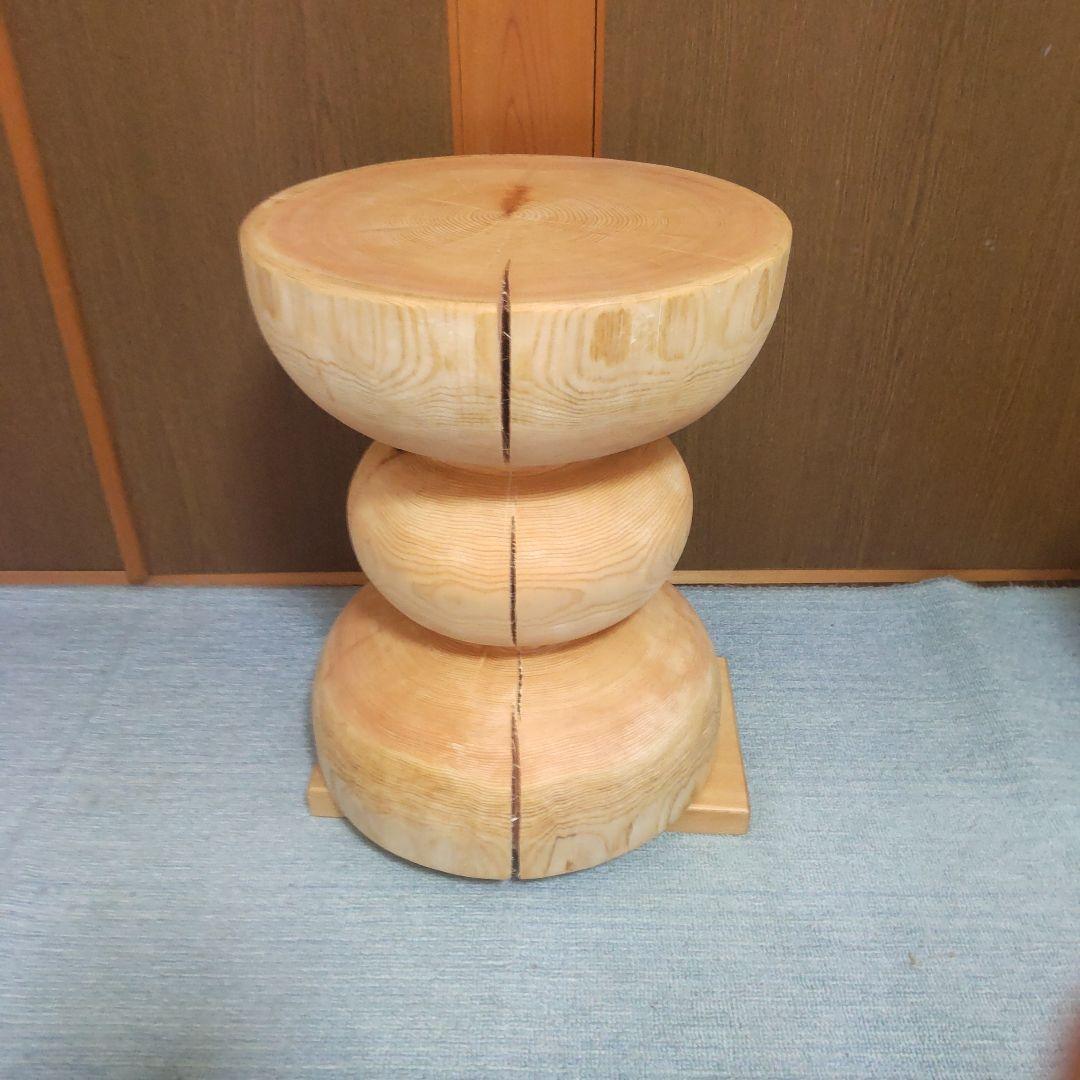 トントン拍子さん専用檜丸太椅子 スツール