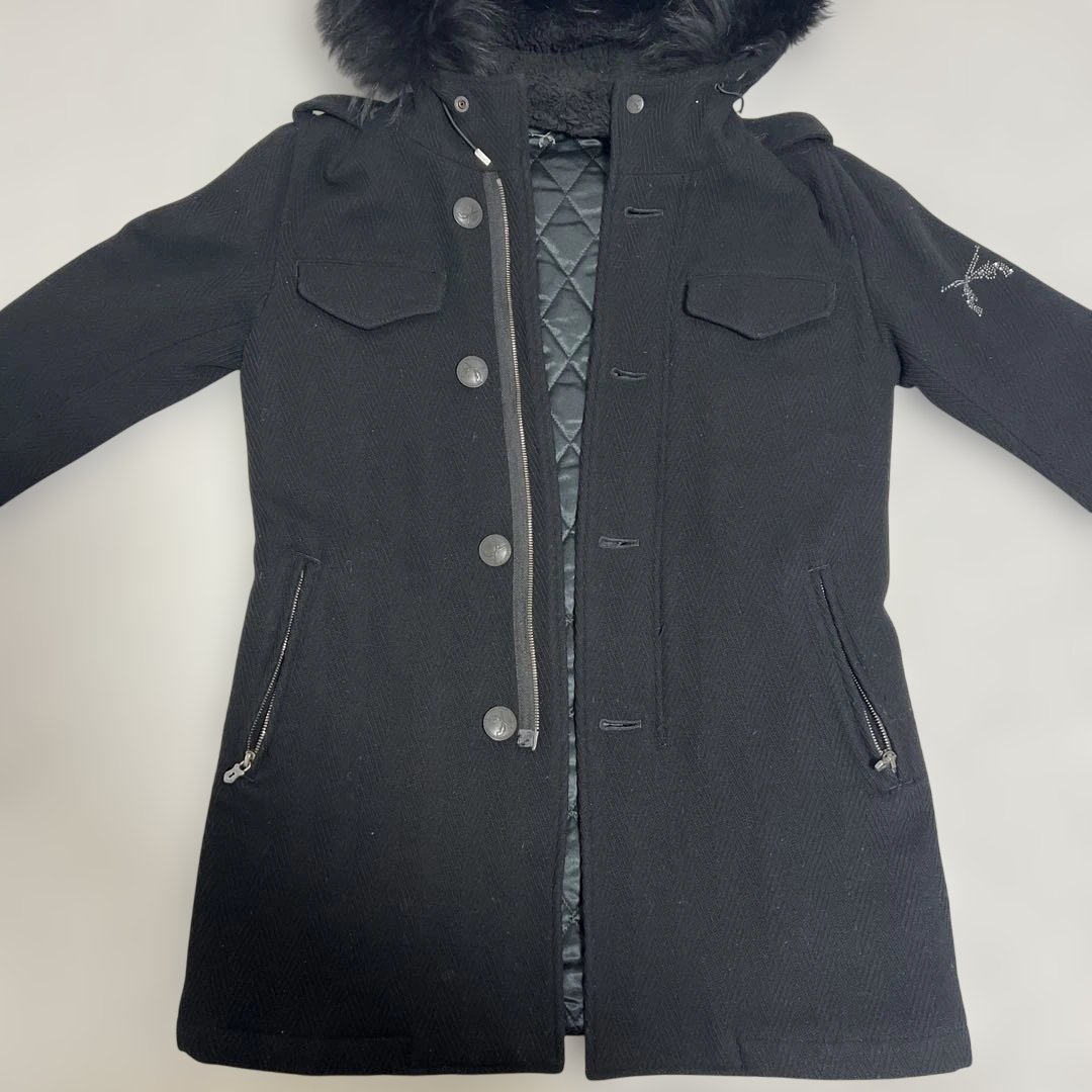 【美品】roar オールスワロ　コート　フードファー付