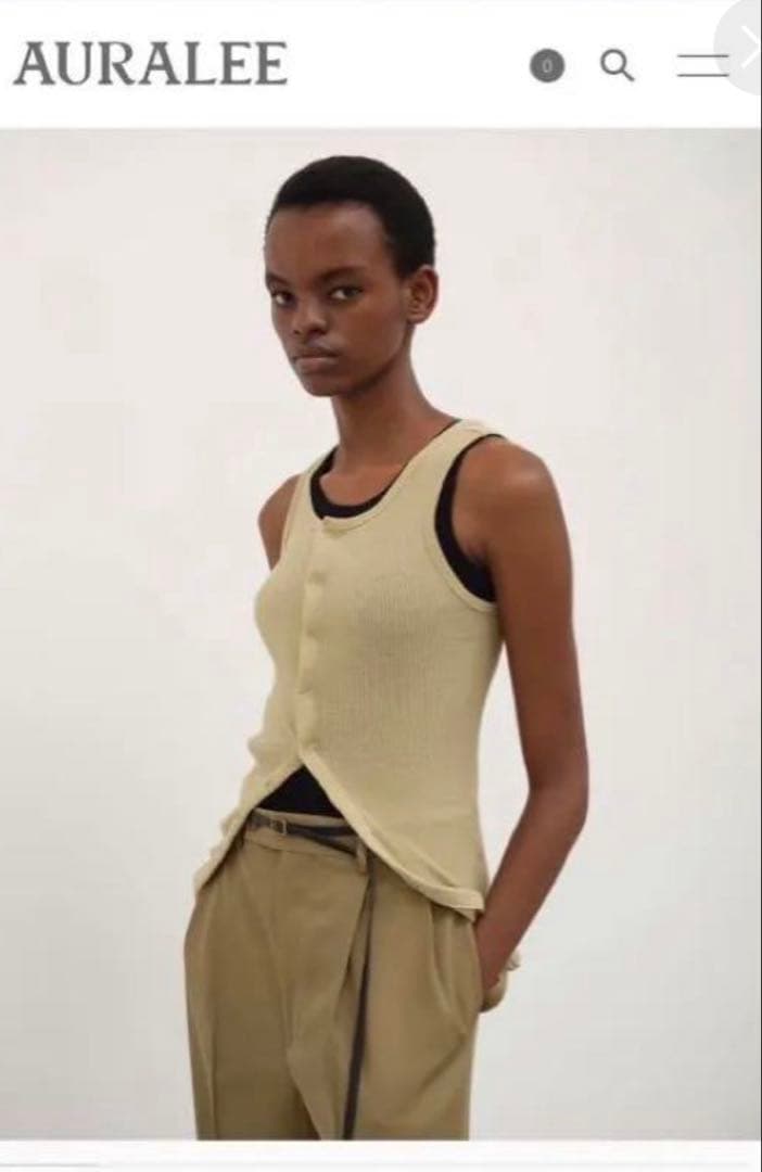 ri　AULAREE ORGANIC SOFT RIB TANK TOP