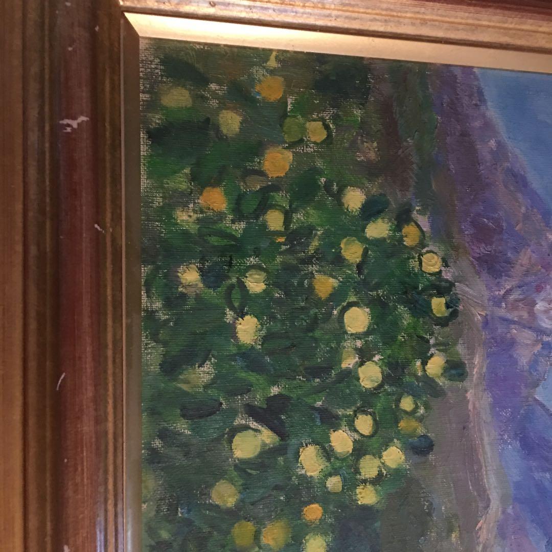 絵画 音羽秀也画伯 夏みかんのある桜島　#桜島