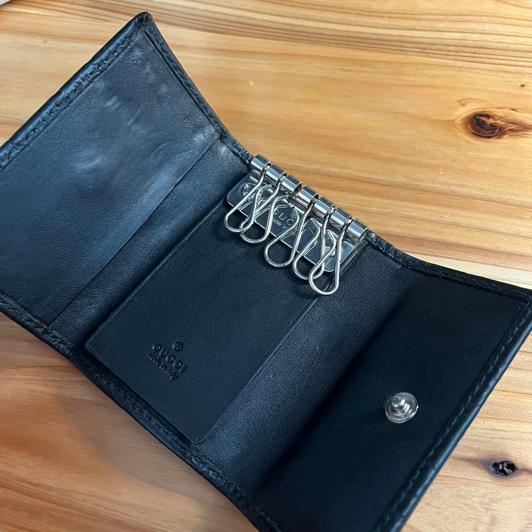 GUCCI GGロゴ レザーキーケース - メルカリ