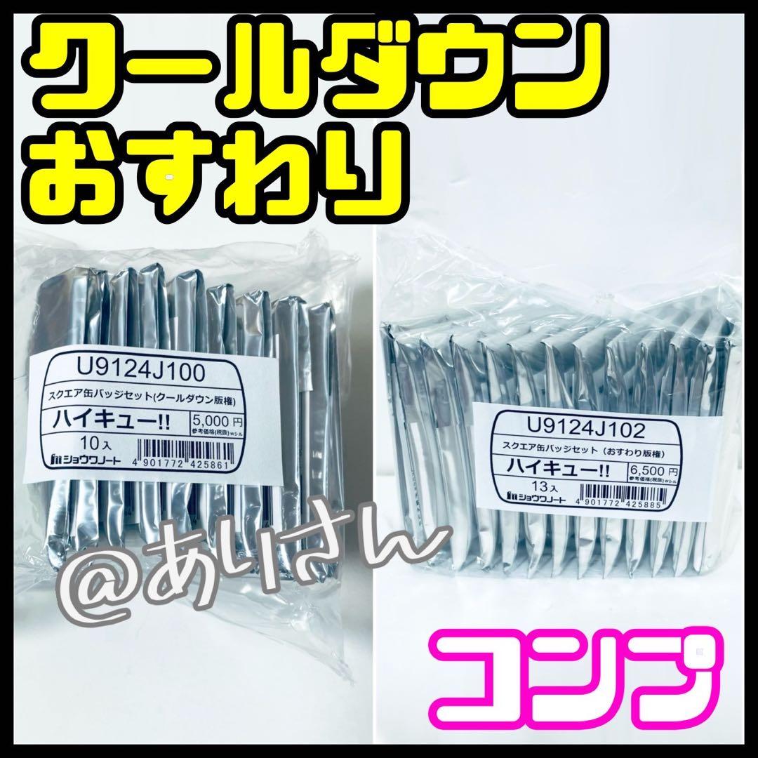 ハイキュー！！ スクエア缶バッジセット クールダウン おすわり セブン