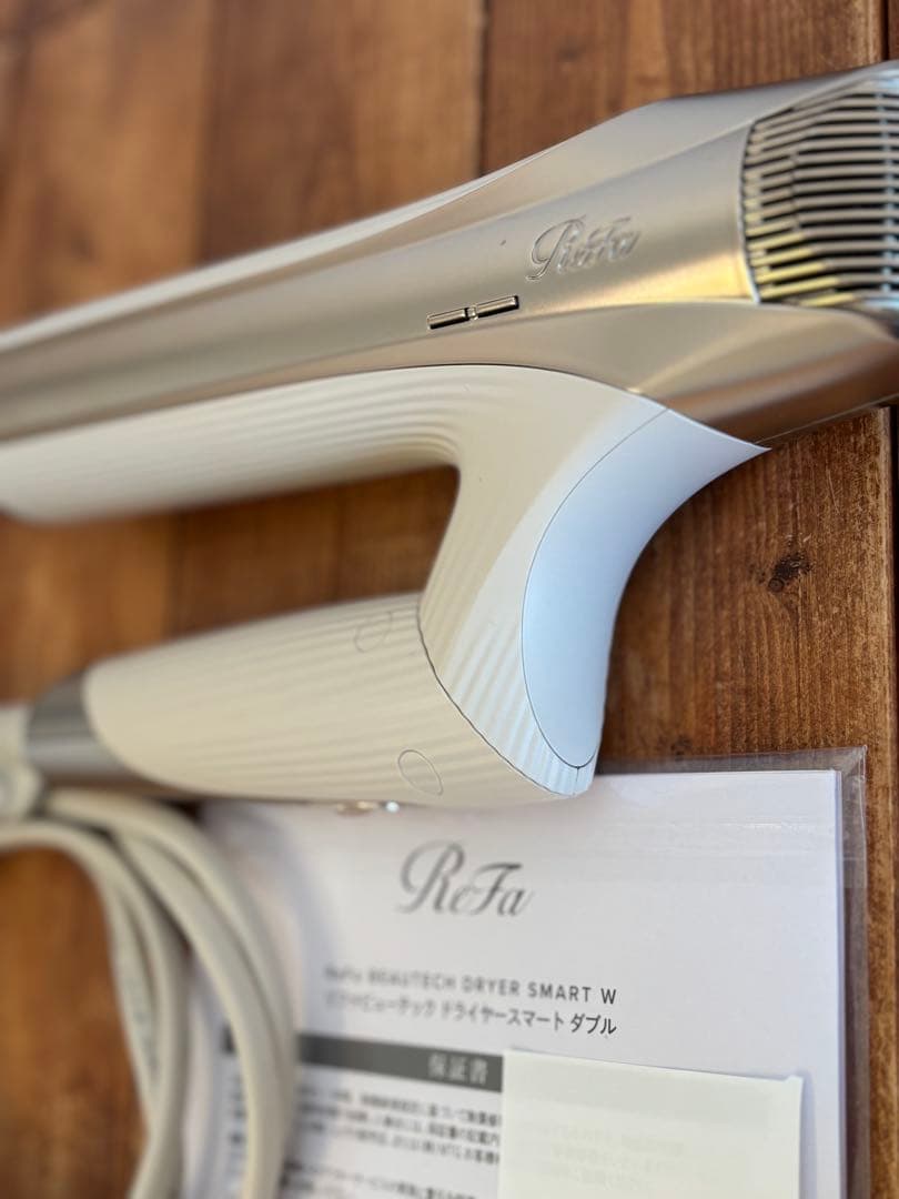 美品 ReFa ドライヤー　スマートダブル　2025 購入　アイボリー　保証書付