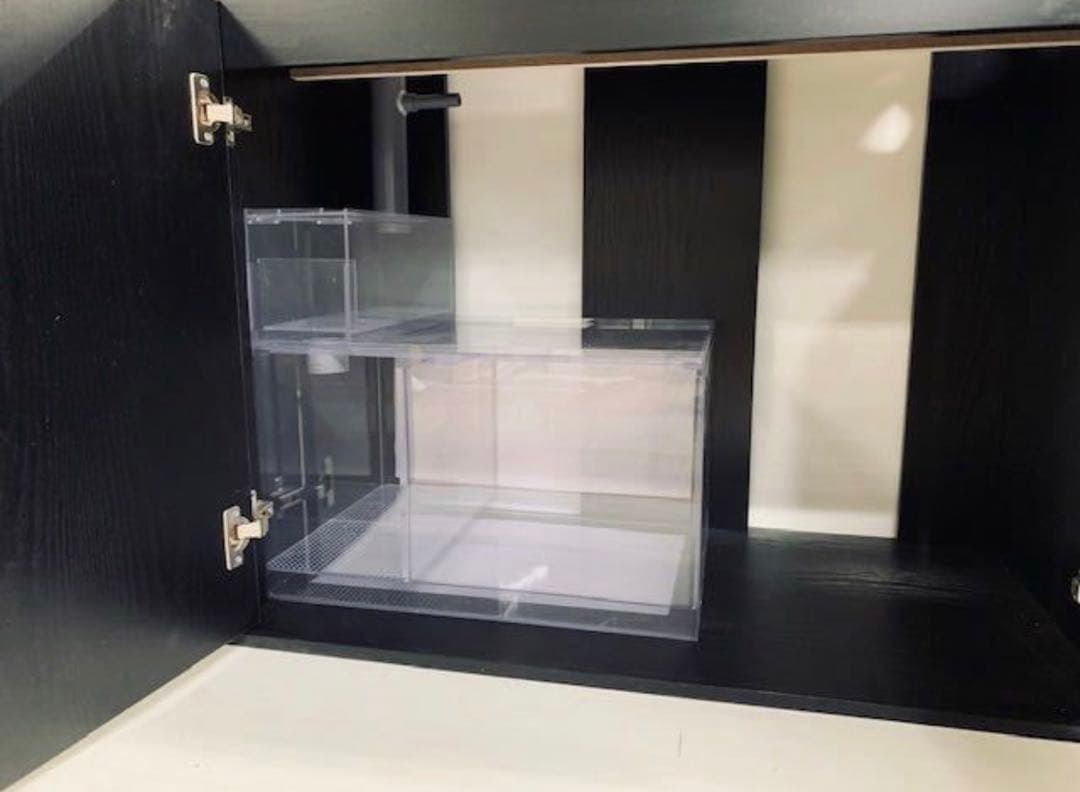 900×450×450オールガラスオーバーフロー水槽セット ブラックシリコン