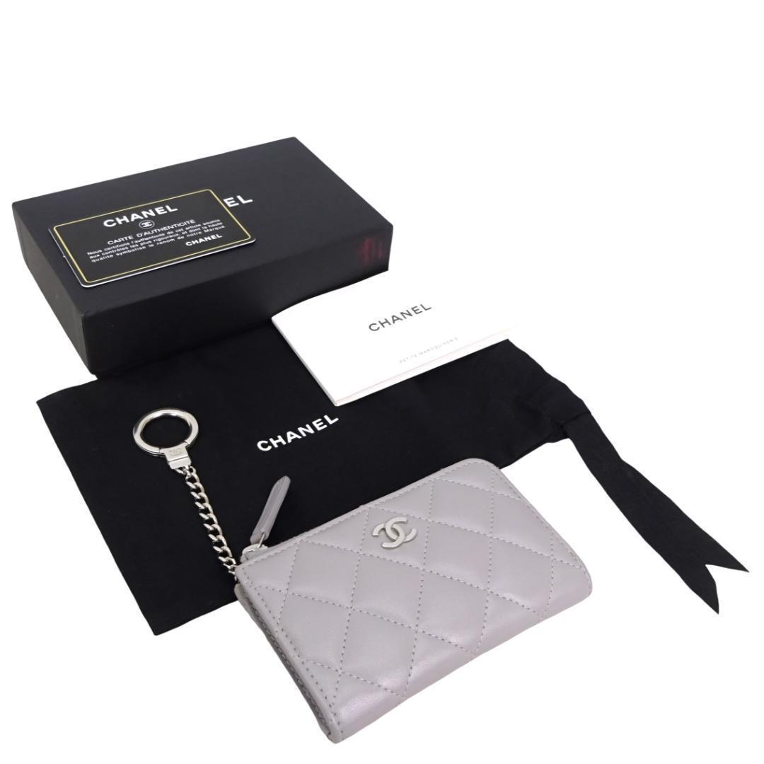 本物 美品■シャネル■スモールウォレット マトラッセ キーホルダー ケース