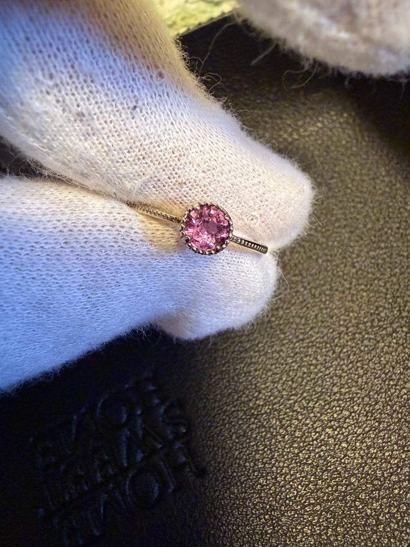 ピンクサファイアリング　0.473ct K10 ホワイトゴールド　11号