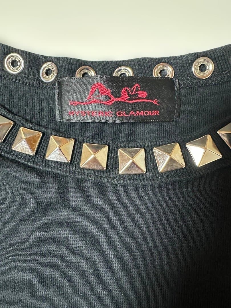 HYSTERIC GLAMOUR スタッズタンクトップ ブラック