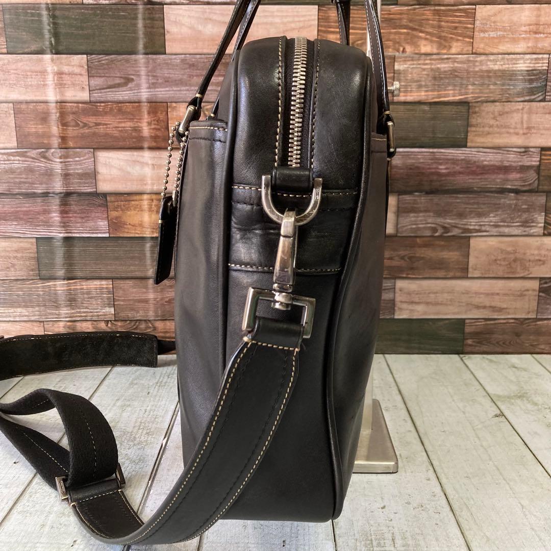 コーチ　COACH　ビジネスバック　2way オールレザー　ブラック　A4可　黒
