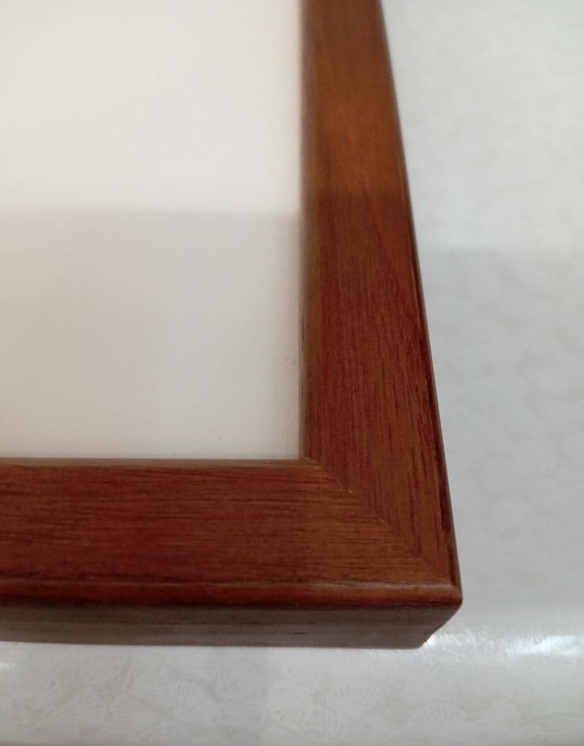 値下げしました❕　山内滋夫【時計草と青い花】額縁サイズ46×46×2.2cm