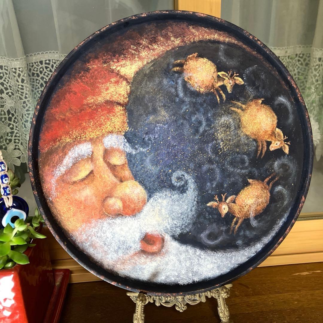 トールペイント作品♡ボビータカシマ♡Snoozing Santa Moon