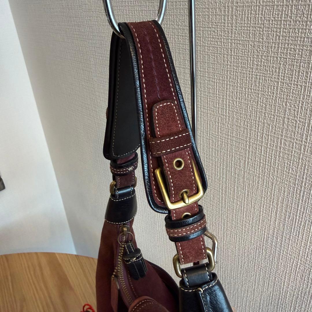 COACH コーチ ボルドー スエード ワンショルダー バッグ 7472 保存袋
