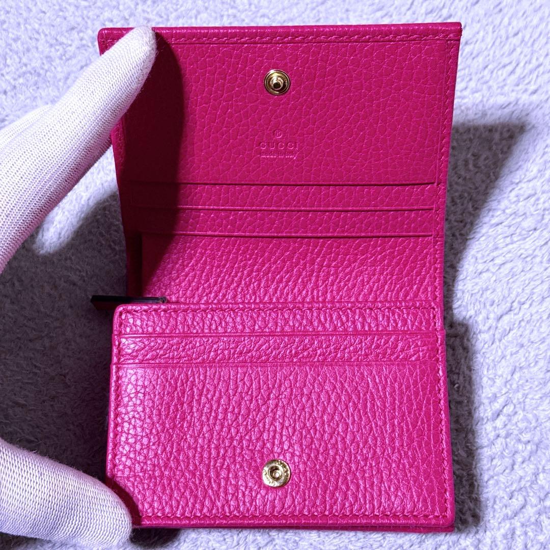 【未使用】GUCCI 折り財布 プチマーモント GG ゴールド金具 小銭入れ