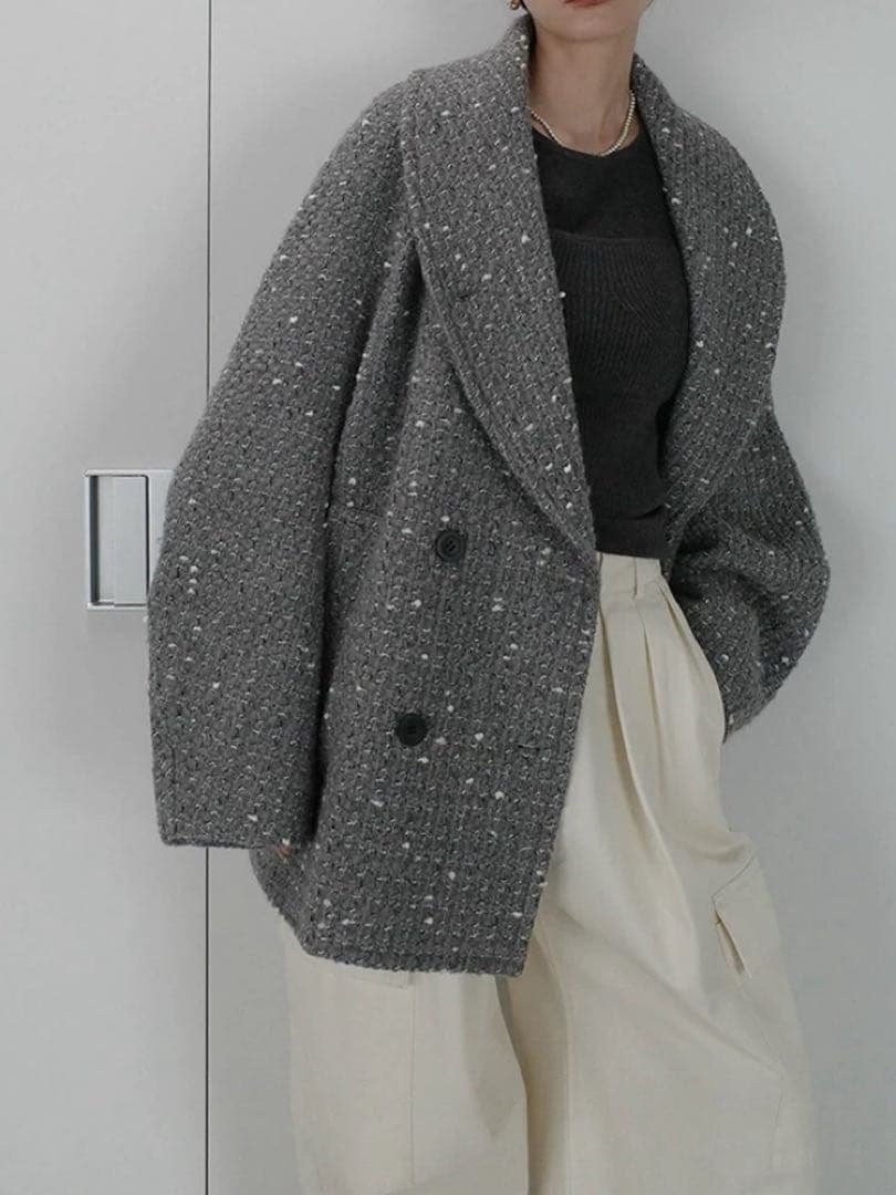 MINAMI TANAKA CLANE OVER TWEED COAT - メルカリ MINAMI TANAKA×CLANE