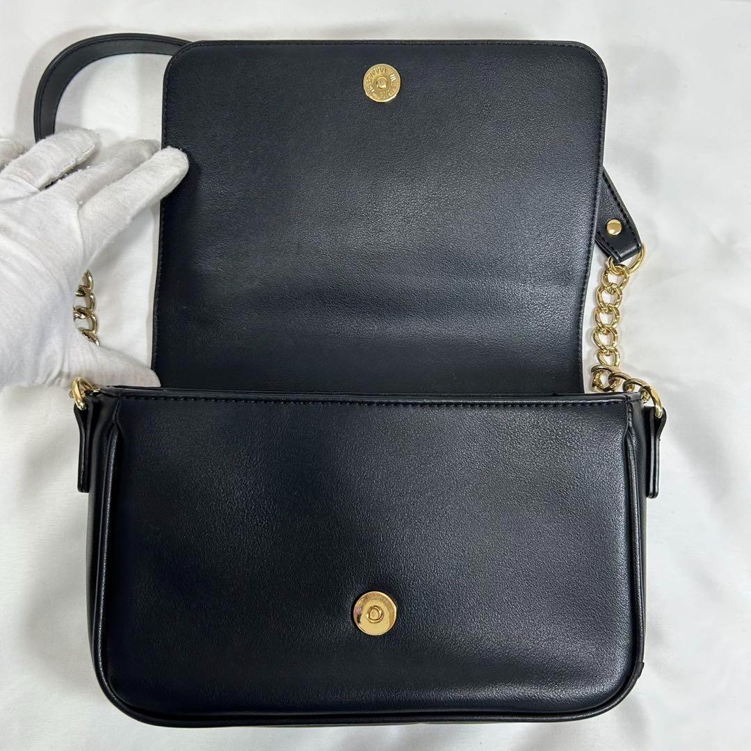 【美品】ヴィヴィアンウエストウッド ショルダーバッグ レザー オーブ リボン 黒