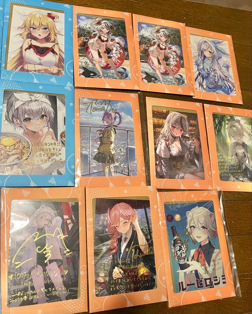 ホロライブまとめ売り　直筆サイン15枚。複製サイン14枚。フルセット28