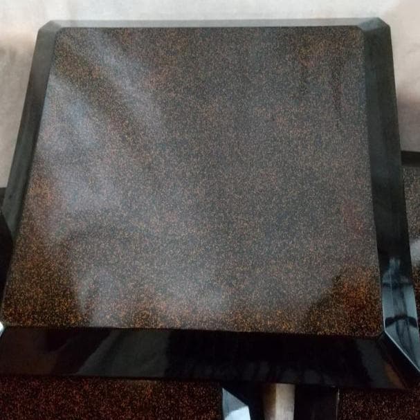 金蒔絵 角盆 研出蒔絵 狸図 3枚