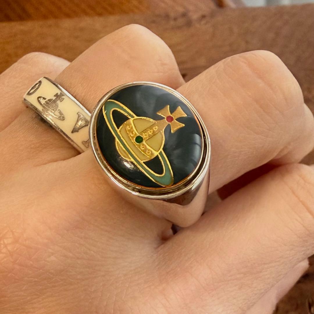 希少色/正規品 Vivienne Westwood エナメルボタンオーブリング