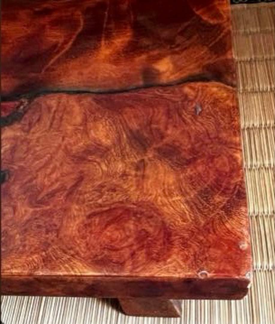 天然時代木 花梨 玉杢 瘤 四足 中型 花台 香台 盆栽台