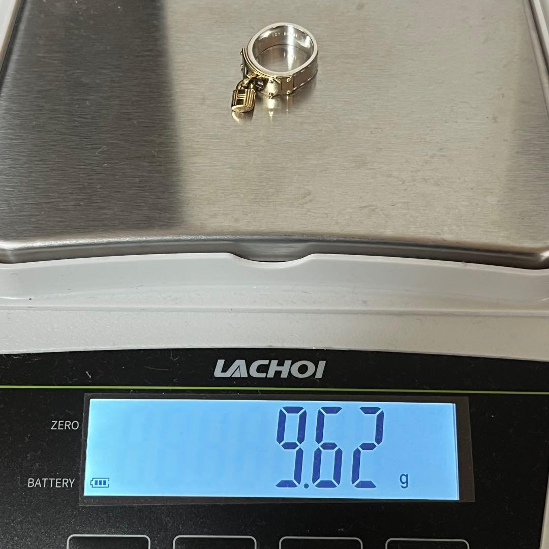 エルメス HERMES ケリー リング 表記サイズ51 SV YG コンビ