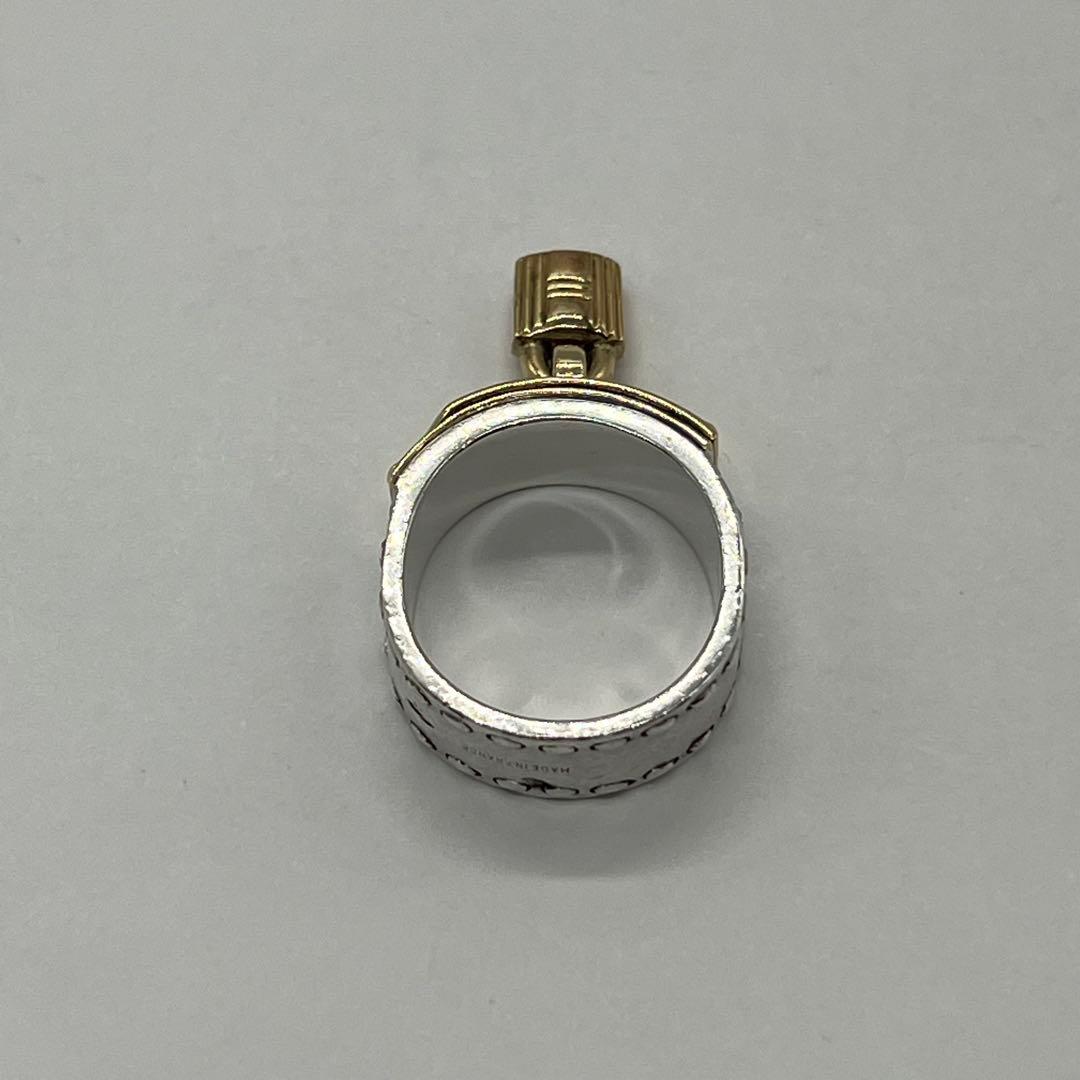 エルメス HERMES ケリー リング 表記サイズ51 SV YG コンビ