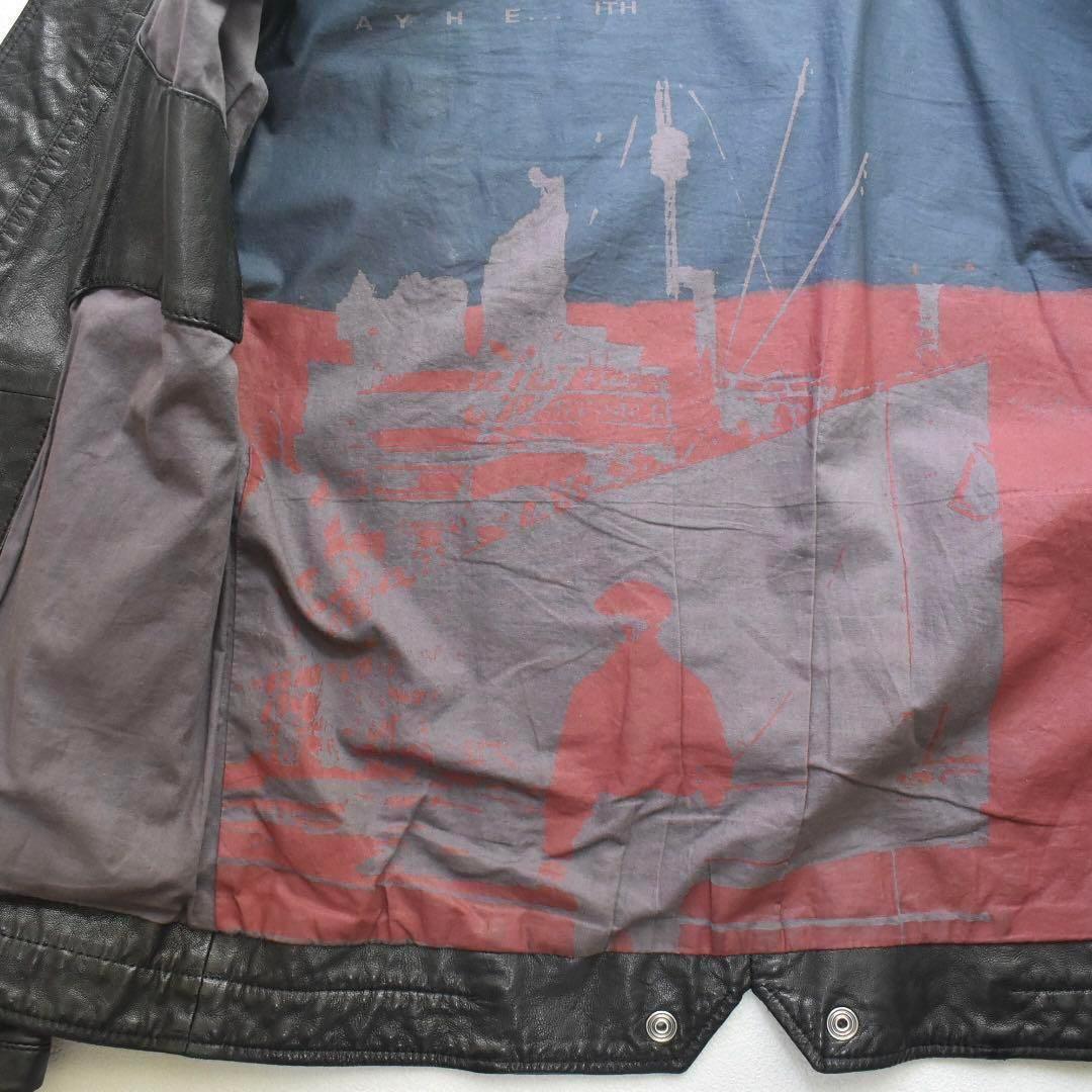 B*i様 archive 00s DIESEL シープレザーライダース 裏地総柄 B*i