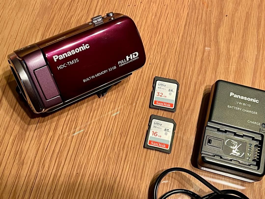 Panasonic パナソニック HDC-TM35 ビデオカメラ 電池2個付き