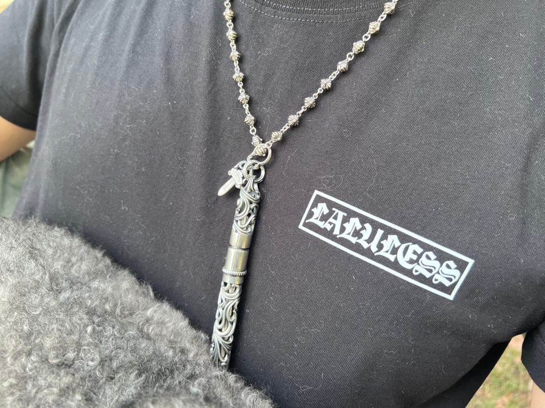 S925刻印有：重厚シルバーペンダントとしても使えるペン SZB006