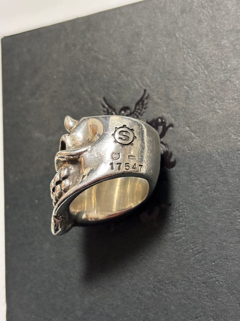 スターリンギア　パンチャーデビルリング 特大ガーネットカスタム