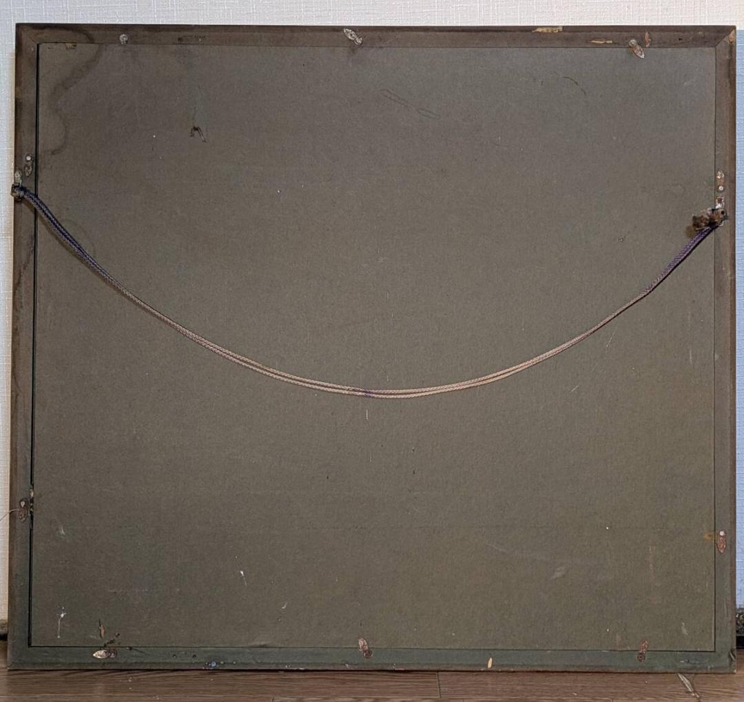 【真作】絵画　油彩10号　静物画　果物と花器　優美な色彩表現　Y148