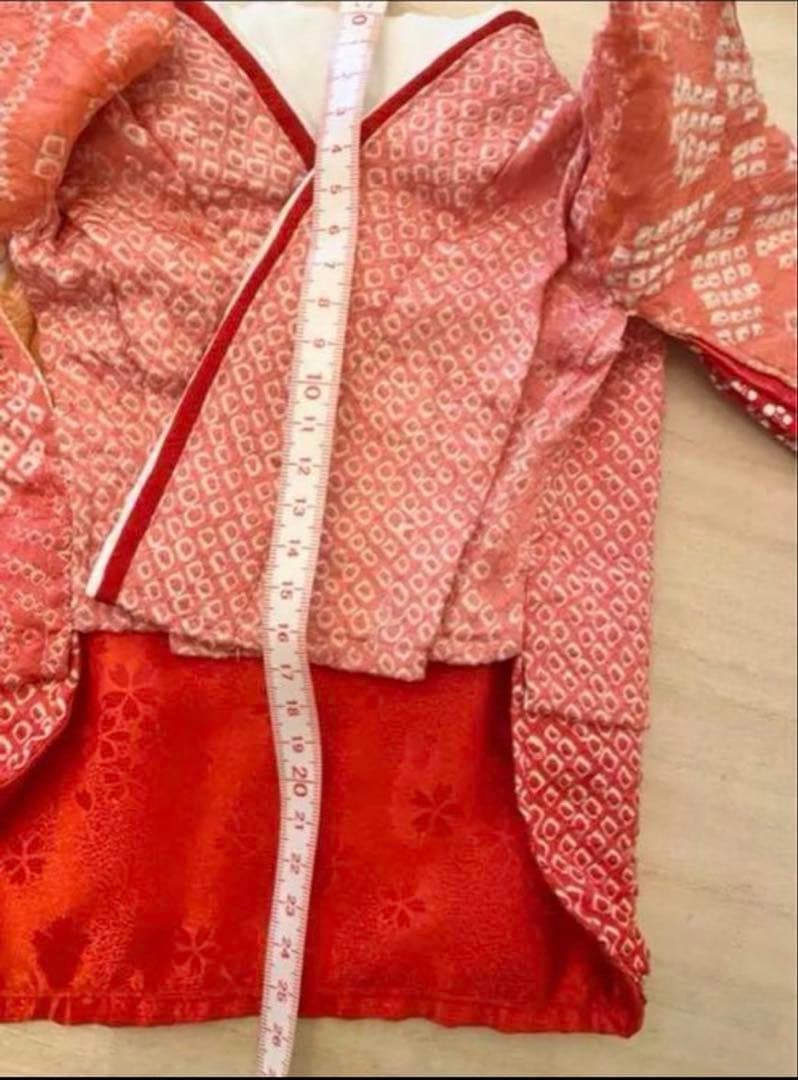 犬用の振袖 総絞り着物 犬用着物