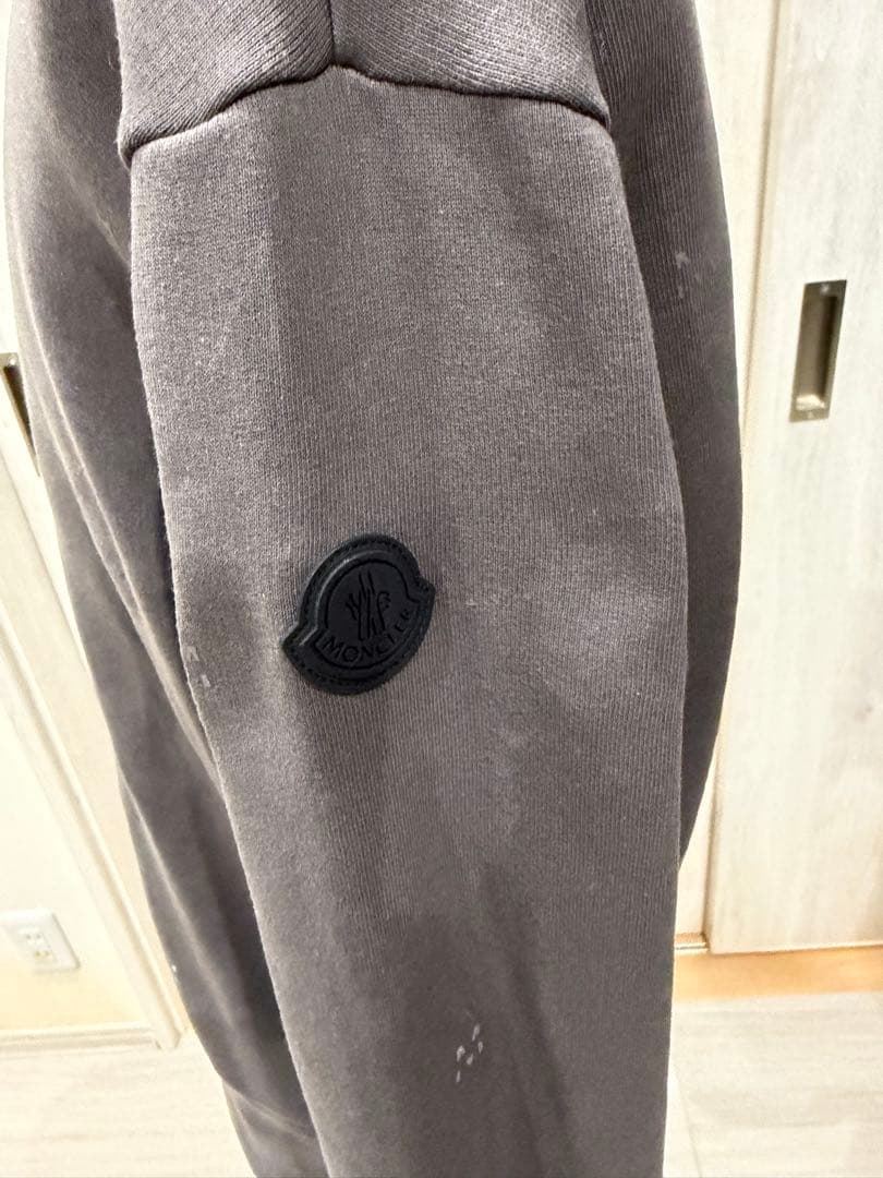 MONCLER モンクレール 総柄ロゴ パーカー S グレー