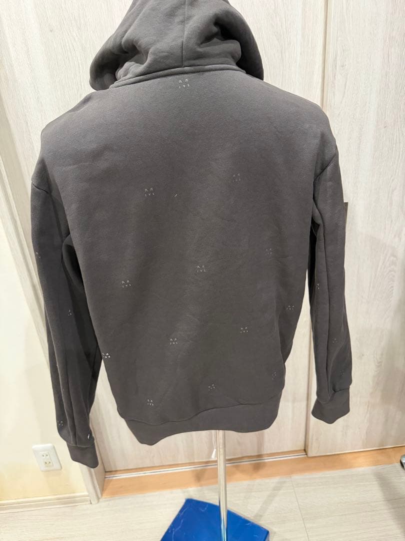 MONCLER モンクレール 総柄ロゴ パーカー S グレー