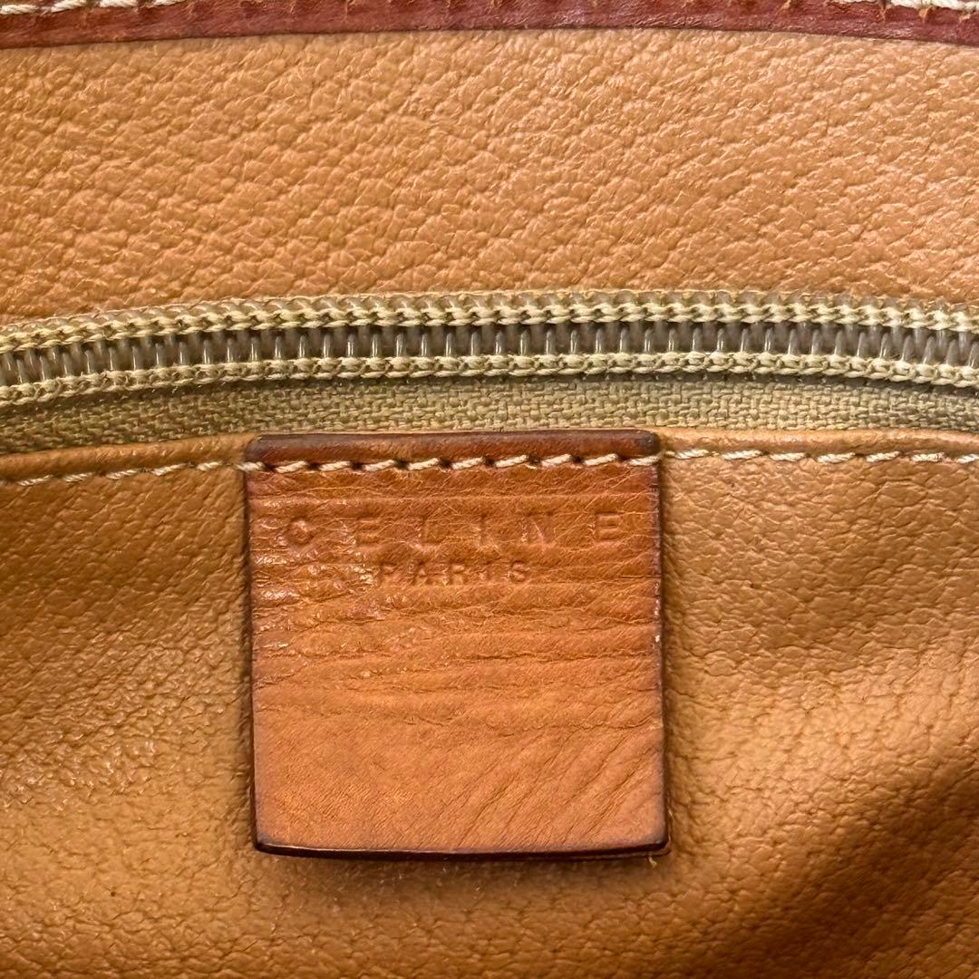 セリーヌ マカダム ハンドバッグ バケツ トートバッグ ブラウン