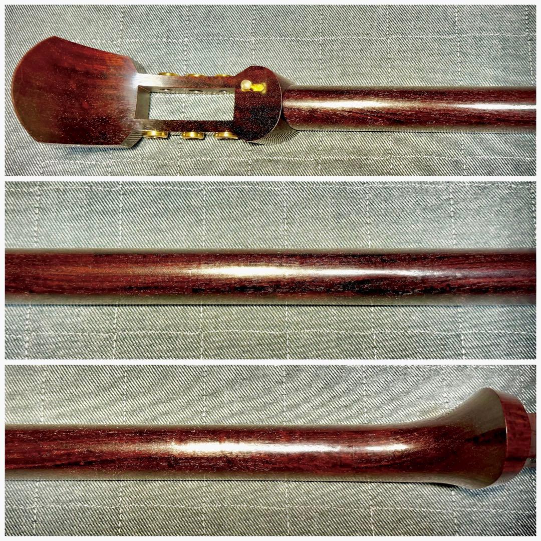 【極上玉杢】最高級 津軽三味線 金細 子持綾杉胴 超美品 トチ巻太棹 瘤杢 縮杢