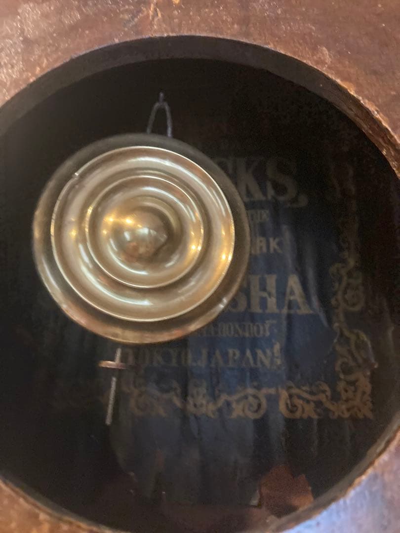 明治時代　精工舎 柳島本庄 掛時計　ゼンマイ式振り子時計　稼働品