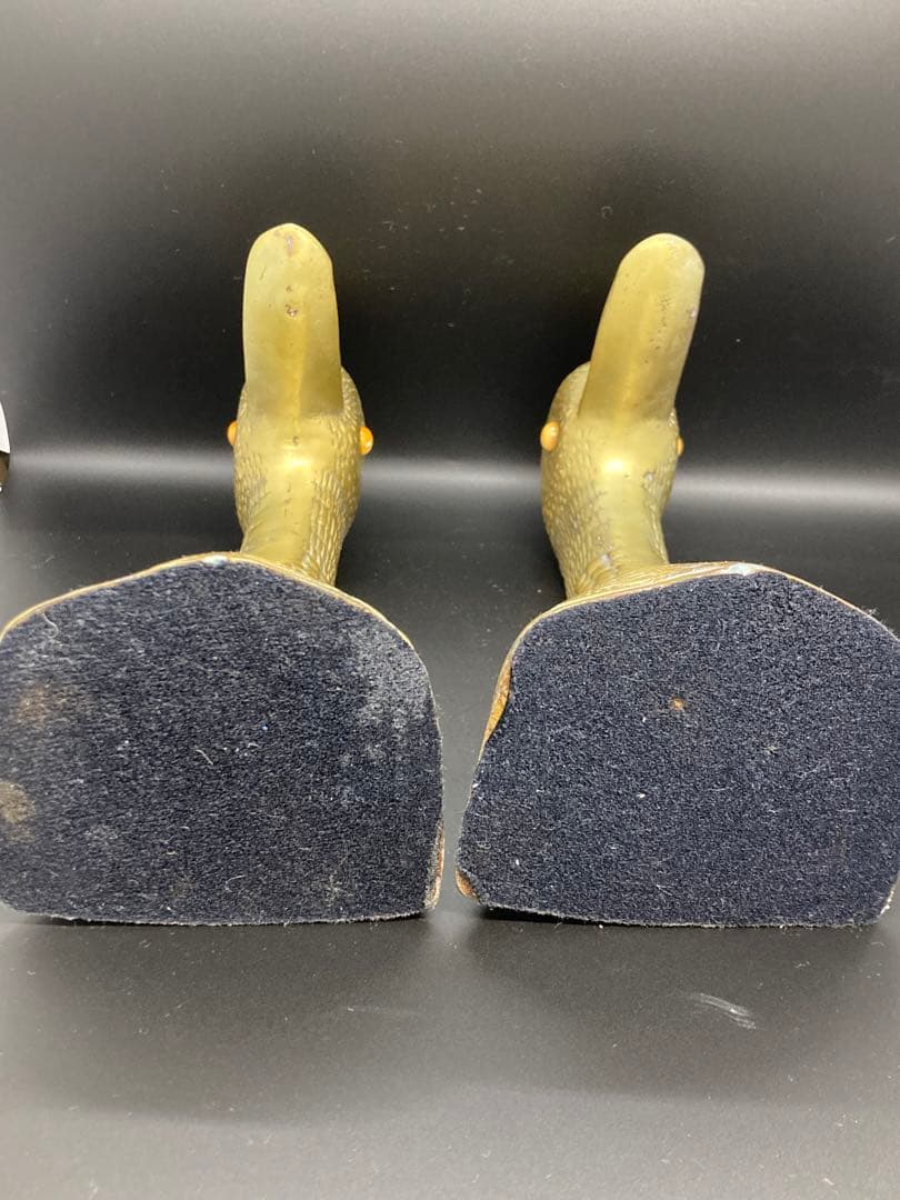 希少　ヴィンテージ　真鍮　ゴールド　ダックヘッドブックエンド