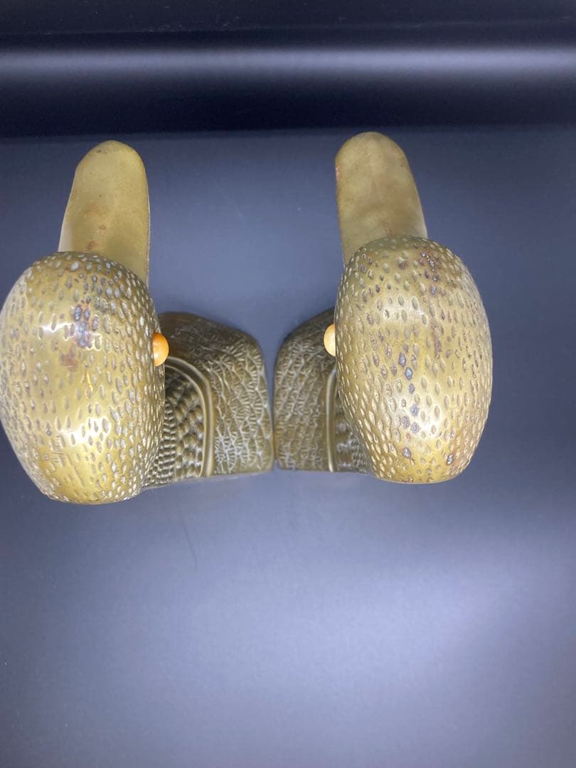 希少　ヴィンテージ　真鍮　ゴールド　ダックヘッドブックエンド