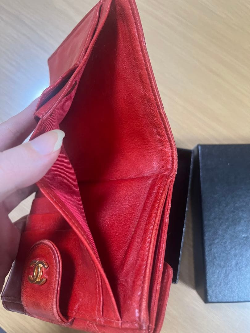 シャネル　二つ折り財布　ビコローレ