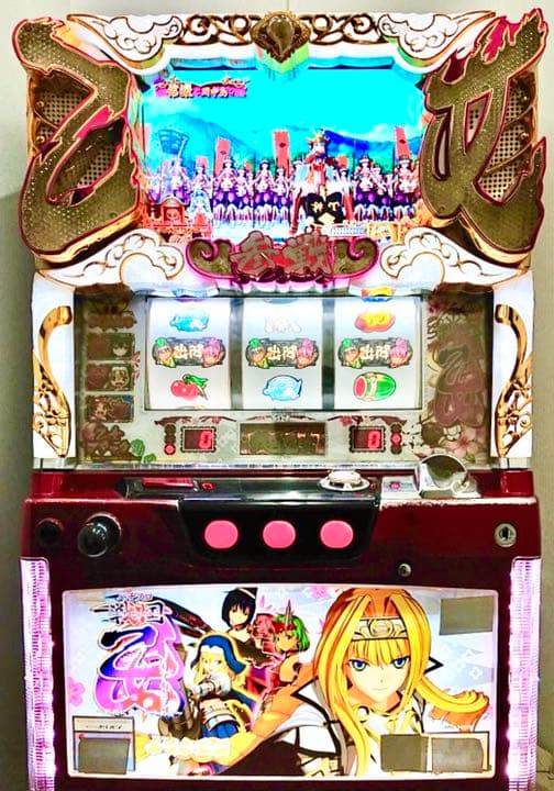 パチスロ実機 戦国乙女 西国参戦編 コイン不要機付 スロッ