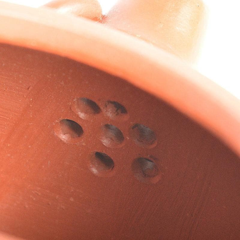 中国　紫砂　朱泥　葉文　急須　茶壷　在銘　C　R5760