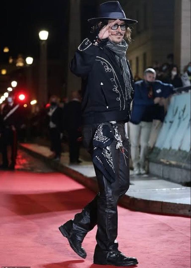 ジョニーデップ　愛用　スカル　バンダナ　 Johnny Depp