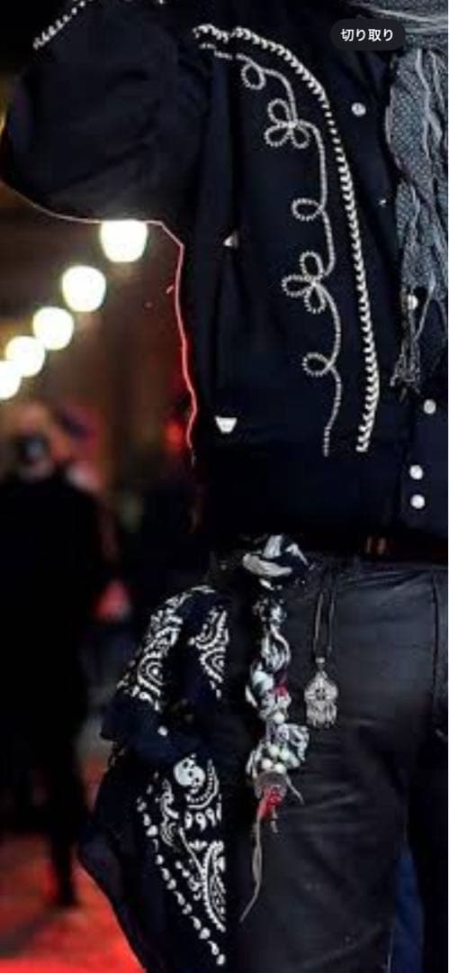 ジョニーデップ　愛用　スカル　バンダナ　 Johnny Depp